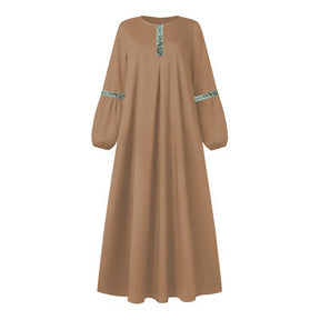 JR001  Sequin - fashionable sequin casual loose-fit long dress