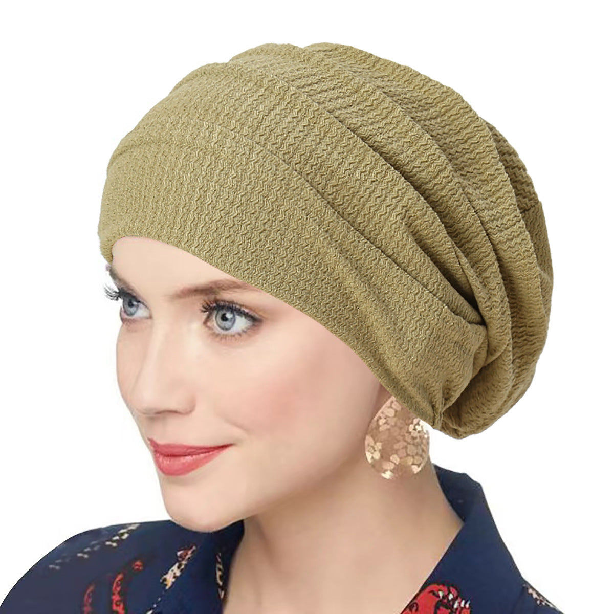 QD032 New all-match elastic women's headscarf bottoming hat