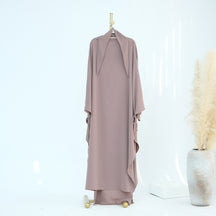 HJ931  Plain Nida Flared Khimar Hijab