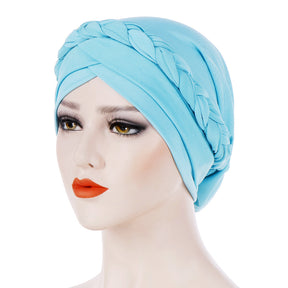 TJM-短辫 plain hijab turban hat