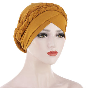 M04 fashion plain hijab turban hat