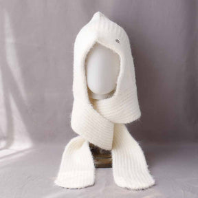 QD5-124  Fall Winter Thickened Faux Cashmere Hijab Cap