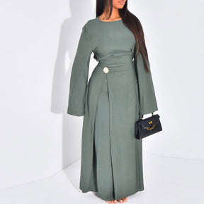 LR1077  Women's Plain Minimalist Dress for Daily Wear