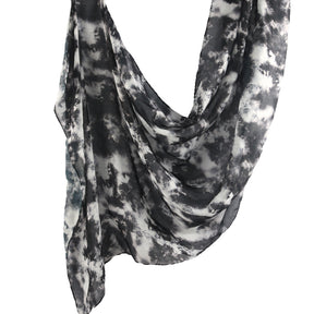 WJ001  Printed Tie-Dye Polyester Long Hijab