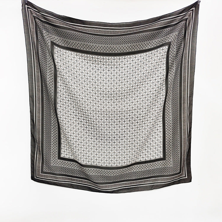 G1045 110*110cm  Quick-Dry Sun-Shading Voile Printed Square Scarf