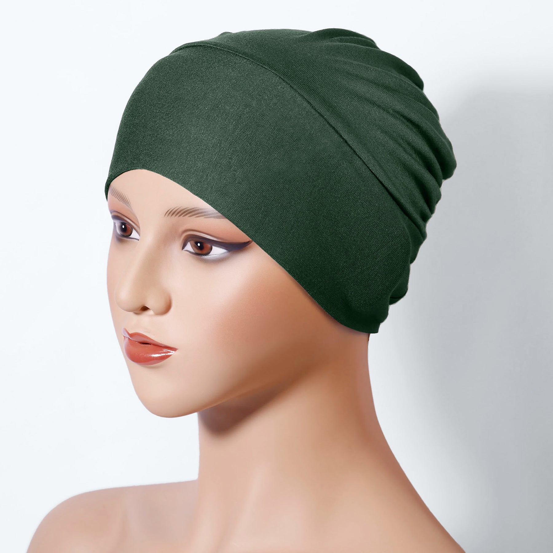 SG-01  Headscarf hat women's mercerized cotton base cap Muslim head cap can hide hair elastic cap high elastic  instant hijab    plain hijab