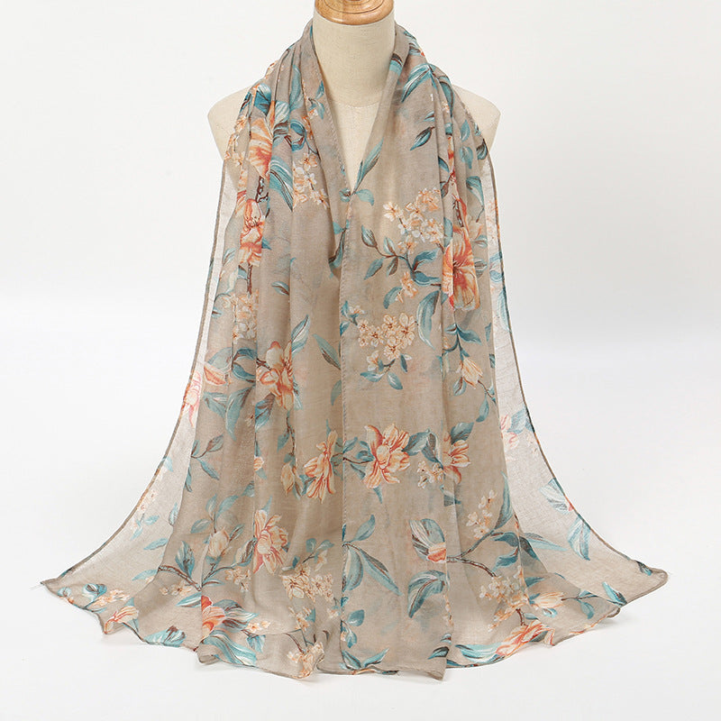 VS589 printed voile hijab scarf