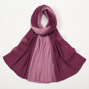 VS0801  New Gradient Color Ruffled Solid Color Women's Scarf