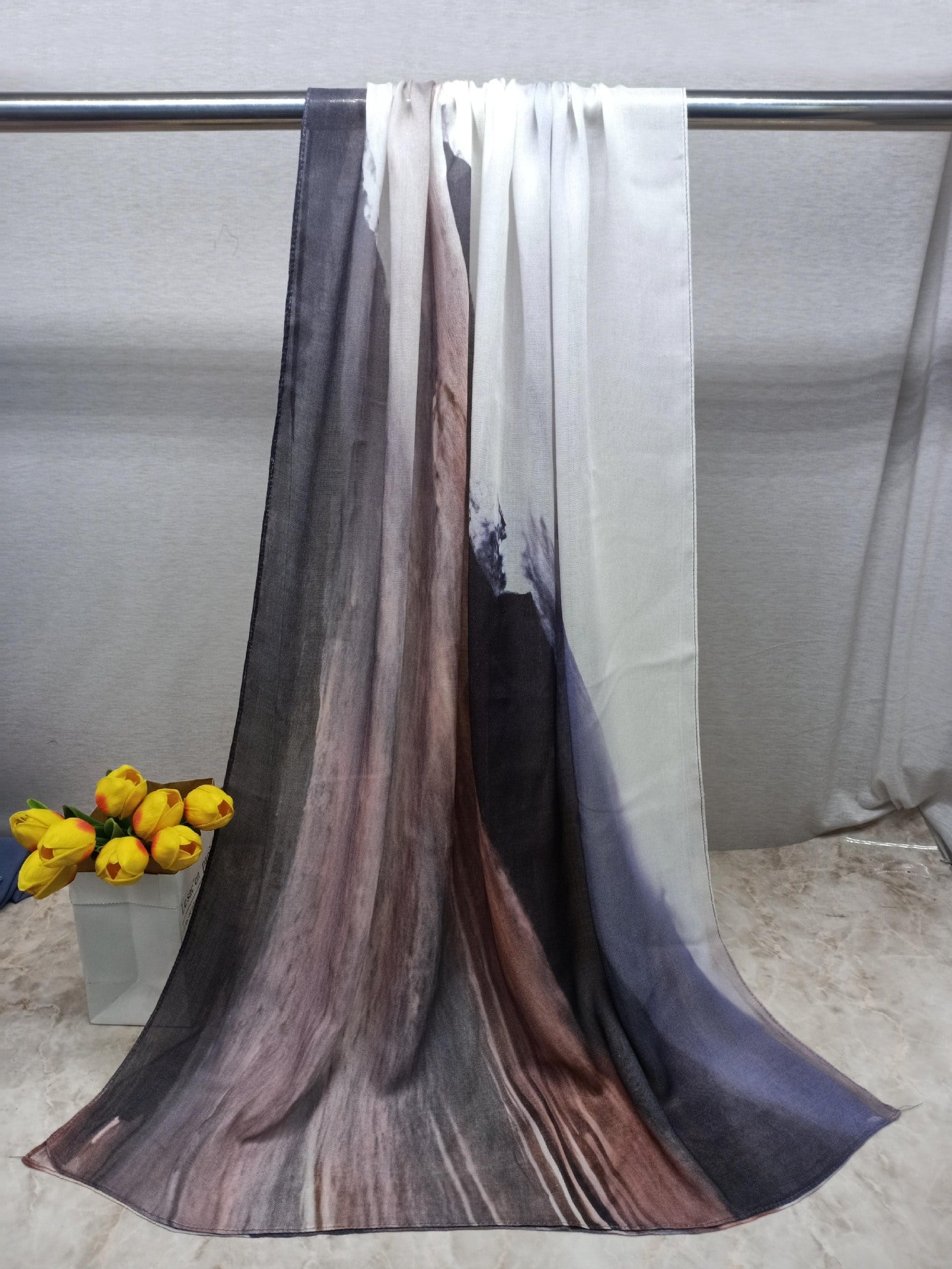 MYE001  Watercolor Modal Cotton Digital Print Scarf