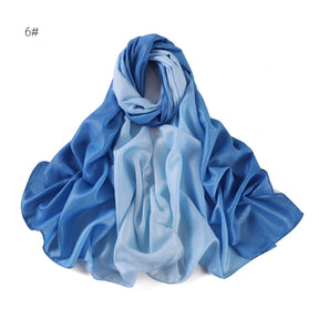 YZ199  Gradient color headscarf shawl women's scarf