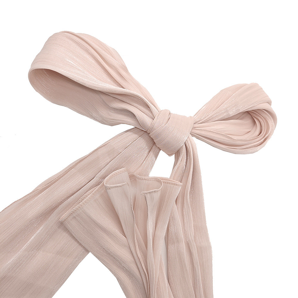 JS005  Island Satin Crepe Long Scarf