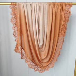 JBL03  Soft Versatile Modal Hijab with Wide Omber Lace Trim