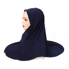 MSL352Double layer round edge headscarf high elastic gauze scarf