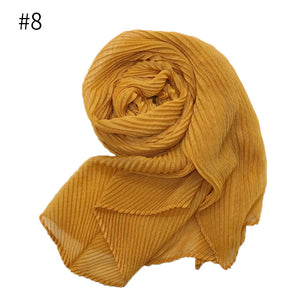 ND349  Plain Breathable Voile Twill Crinkle Hijab
