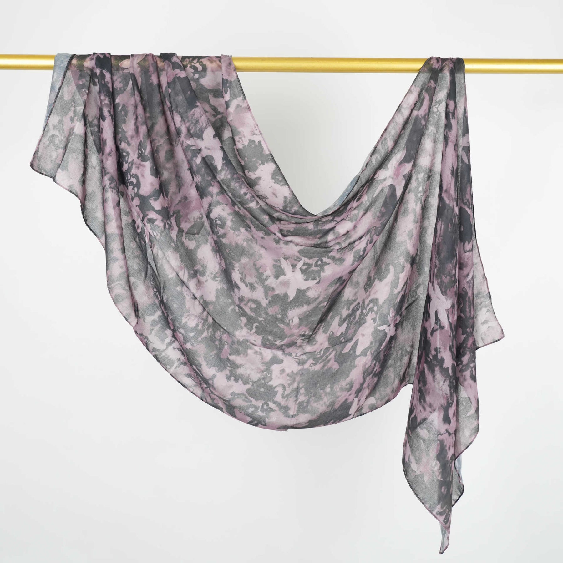 BF007  Polyester-cotton tie-dye watercolor hijab