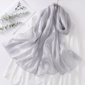 OGS01  Plain Glossy Organza Silky-Look Hijab