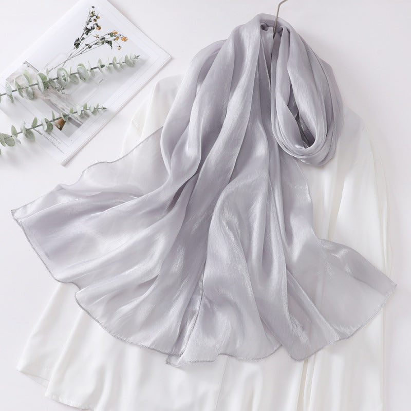 OGS01  Plain Glossy Organza Silky-Look Hijab
