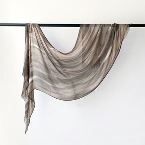 SS007  Gradient Rainbow Collection Short Tassel Crinkled Hijab