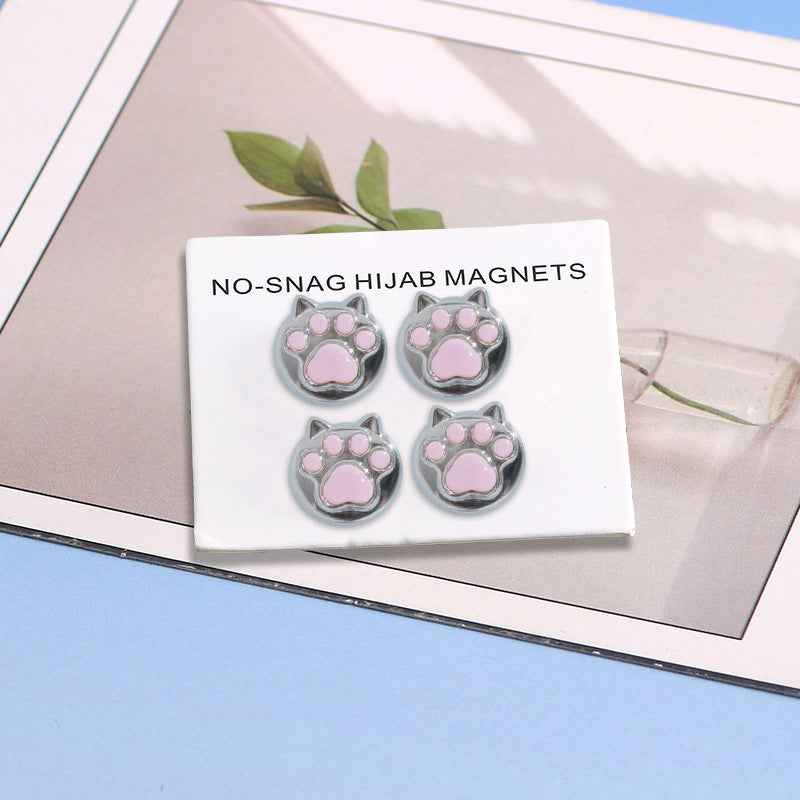 JS3  Pink Panda Bear Hijab Magnetic Clasp - MOQ: 300 pcs/color