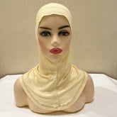 H173 Modal mercerized cotton plain instant hijab turban hat