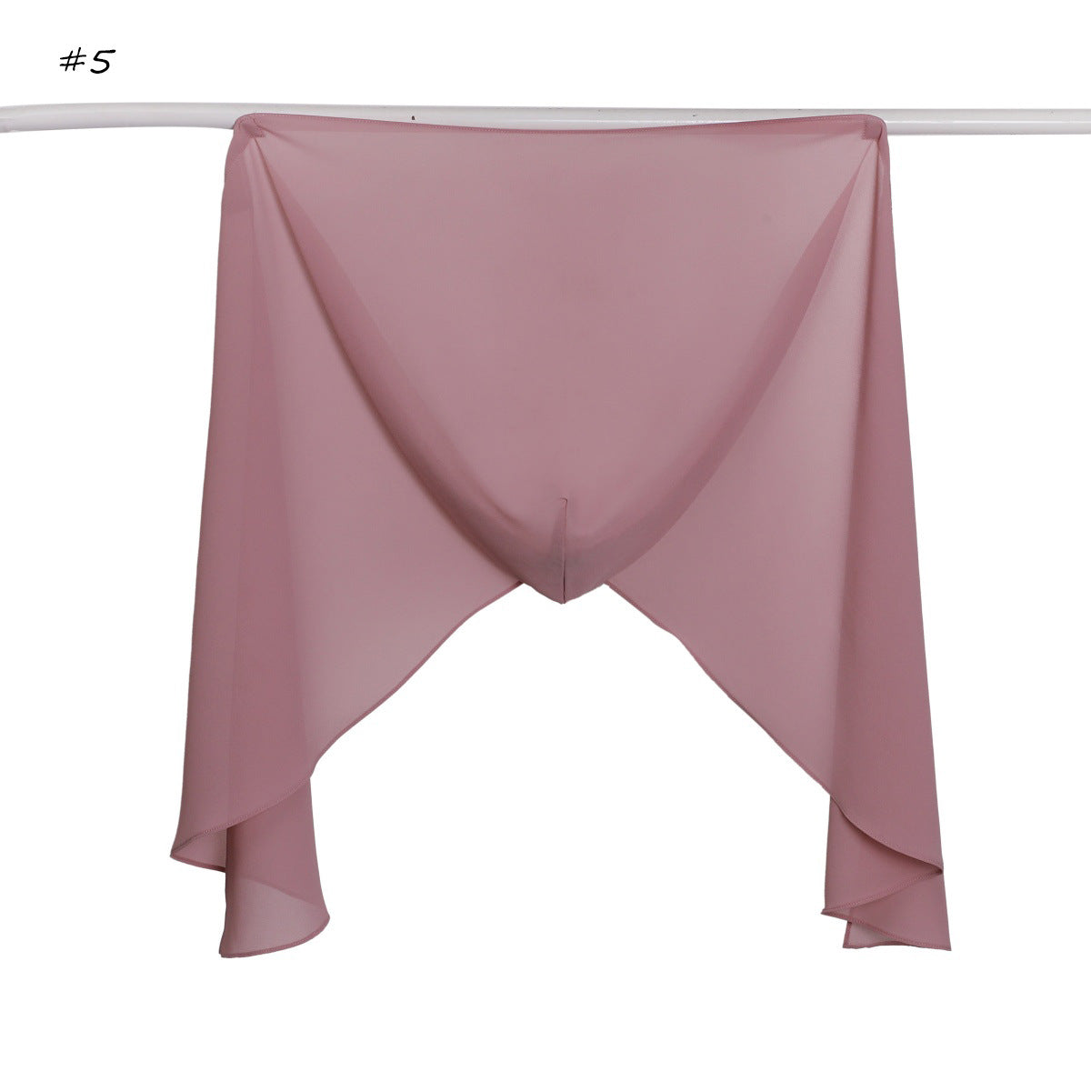 YZ317  Plain Pearl Chiffon Hijab with Built-in Magnetic Closure