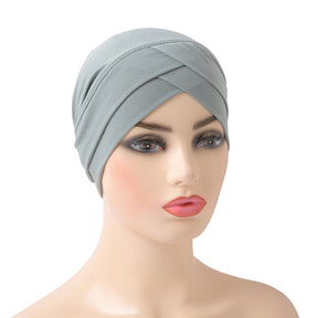 H117 plain hijab turban hat