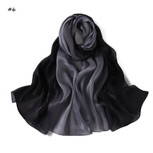 YZ313  Shimmering Ombre Sea Island Satin Crinkle Polyester Hijab