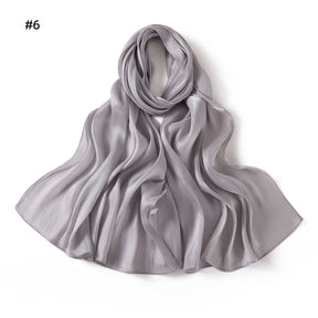 YZ206  Spring and summer new thin soft shiny silk shawl scarf