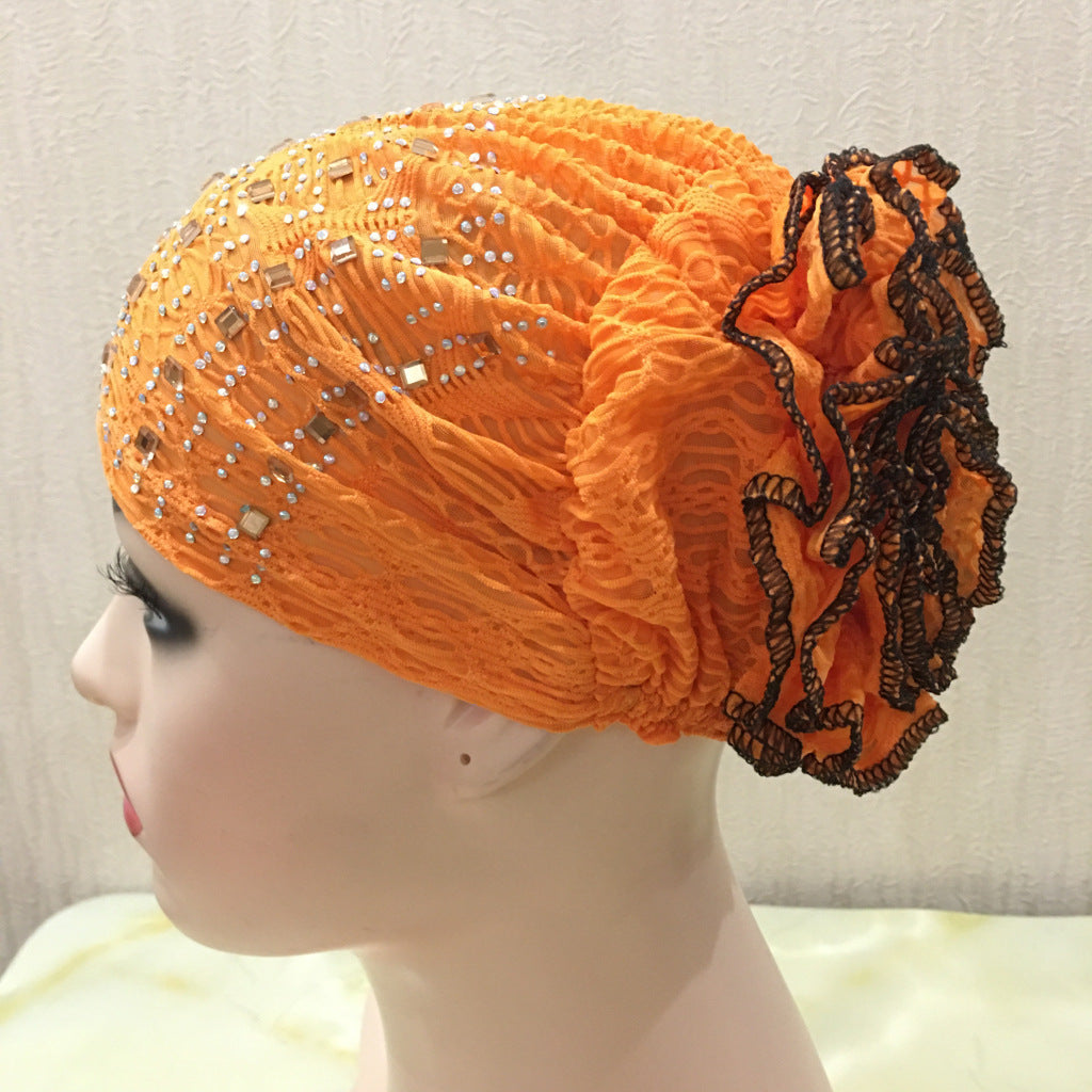 H021 lace kids turban hat