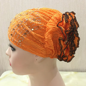 H021 lace kids turban hat