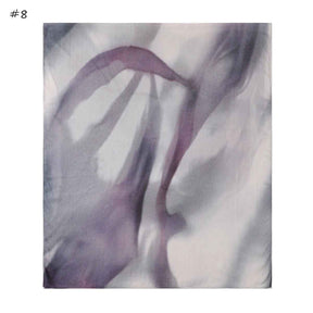 MD4-9  High quality abstract art print single stitch long scarf soft and breathable hijab