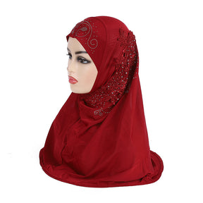 H027 fashion lace instant hijab