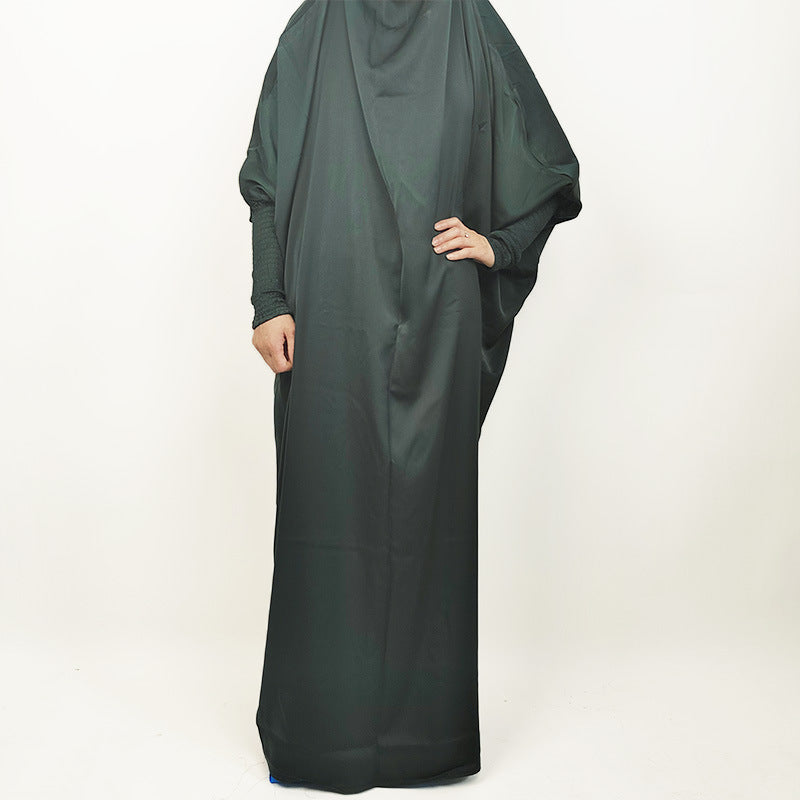 FY124771 solid color muslim abaya dress