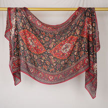 DL002  Double-Sided Modal Printed Single-Stitch Right-Angle Rolled-Edge Hijab