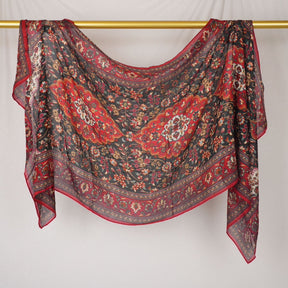 DL002  Double-Sided Modal Printed Single-Stitch Right-Angle Rolled-Edge Hijab