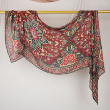 DL002  Double-Sided Modal Printed Single-Stitch Right-Angle Rolled-Edge Hijab