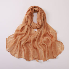 B-240510-1  Crumpled silk scarf (MOQ:2)