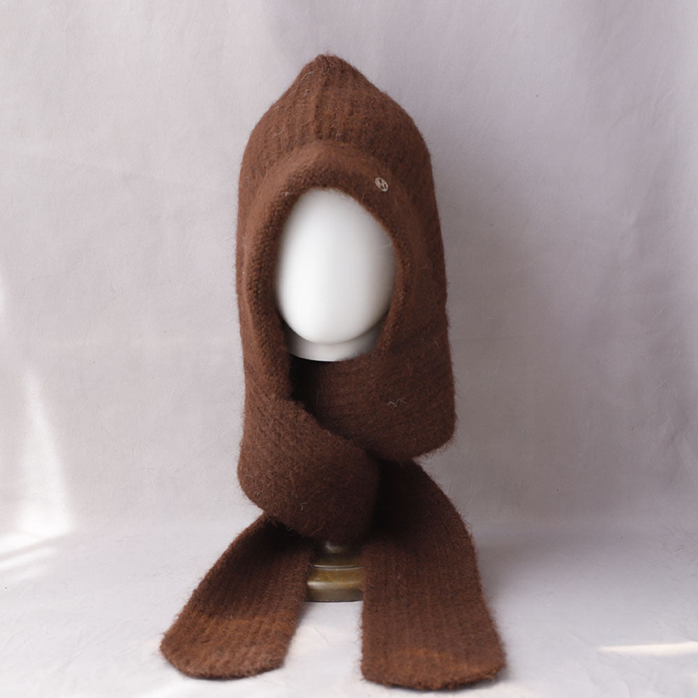 QD5-124  Fall Winter Thickened Faux Cashmere Hijab Cap