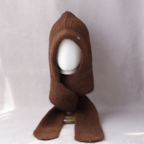 QD5-124  Fall Winter Thickened Faux Cashmere Hijab Cap