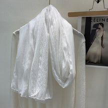 色 麻薄款 Plain Linen Lace Cotton Hijab - Color Option