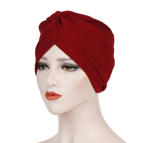 TJM-前后一针 plain hijab turban hat