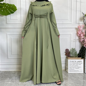 6430 Thick crepe dress muslim abaya dress