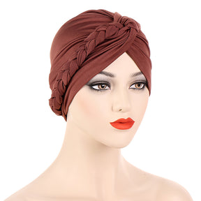 M03 fashion plain hijab turban hat