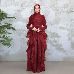 LR1169  Double-layer waist dress – no hijab