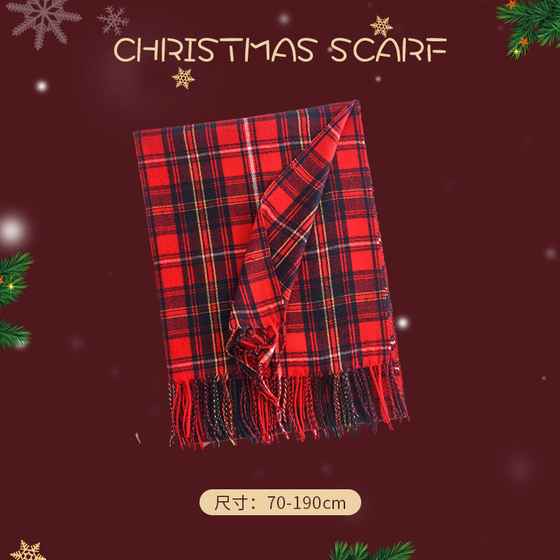 FH23-5480 Christmas printed winter scarf