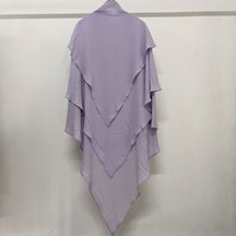 21903  Plain Polyester Triple-Layer Fresh Sweet Khimar Hijab