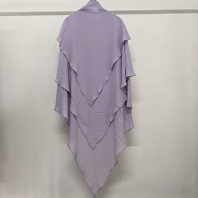 21903  Plain Polyester Triple-Layer Fresh Sweet Khimar Hijab