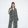 6 - Light Green Open Abaya + Hijab