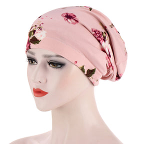 TJM-印花色丁 printed hijab turban hat