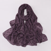 W-0022  Ditsy Floral Printed Pearl Chiffon Hijab